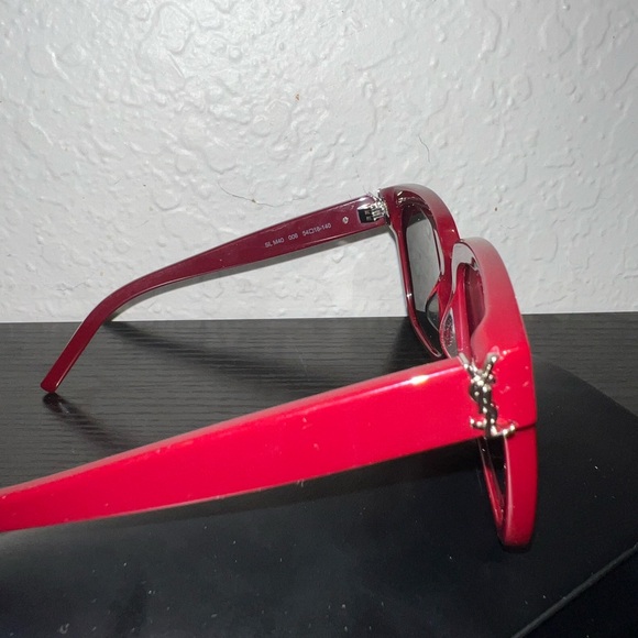 Saint Laurent Burgundy Sunglasses - Picture 3 of 8